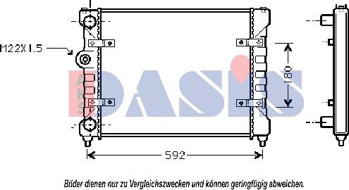 AKS Dasis 040330N - Radiateur, refroidissement du moteur cwaw.fr