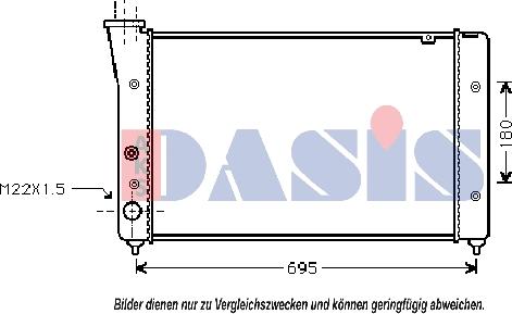 AKS Dasis 041700N - Radiateur, refroidissement du moteur cwaw.fr