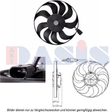 AKS Dasis 048113N - Ventilateur, refroidissement du moteur cwaw.fr