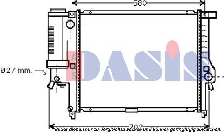 AKS Dasis 050011N - Radiateur, refroidissement du moteur cwaw.fr