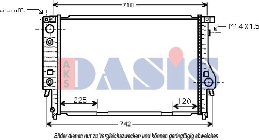 AKS Dasis 051800N - Radiateur, refroidissement du moteur cwaw.fr