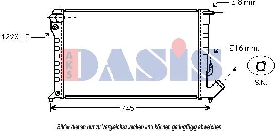 AKS Dasis 060990N - Radiateur, refroidissement du moteur cwaw.fr