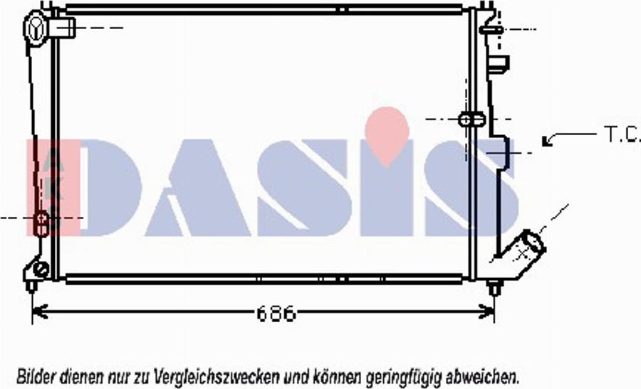 AKS Dasis 060670N - Radiateur, refroidissement du moteur cwaw.fr