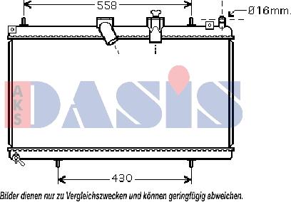 AKS Dasis 060059N - Radiateur, refroidissement du moteur cwaw.fr