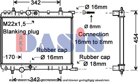 AKS Dasis 060057N - Radiateur, refroidissement du moteur cwaw.fr