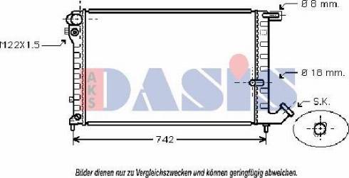 AKS Dasis 060011N - Radiateur, refroidissement du moteur cwaw.fr