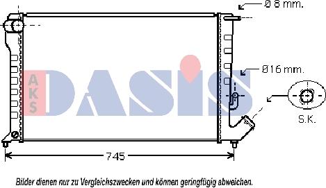 AKS Dasis 060031N - Radiateur, refroidissement du moteur cwaw.fr