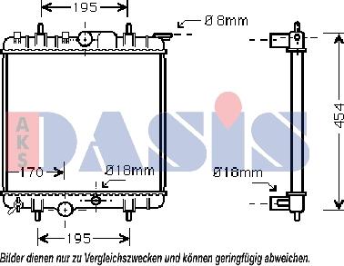 AKS Dasis 060027N - Radiateur, refroidissement du moteur cwaw.fr