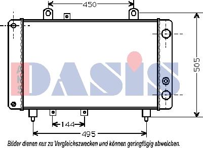 AKS Dasis 060140N - Radiateur, refroidissement du moteur cwaw.fr