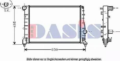 AKS Dasis 010006N - Radiateur, refroidissement du moteur cwaw.fr