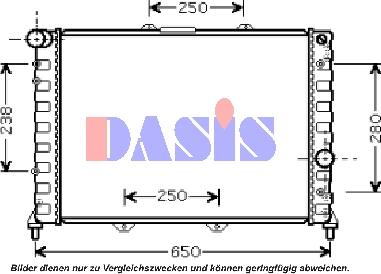 AKS Dasis 010007N - Radiateur, refroidissement du moteur cwaw.fr