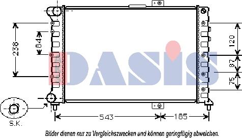 AKS Dasis 011060N - Radiateur, refroidissement du moteur cwaw.fr