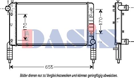 AKS Dasis 080056N - Radiateur, refroidissement du moteur cwaw.fr