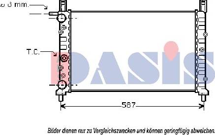 AKS Dasis 080006N - Radiateur, refroidissement du moteur cwaw.fr