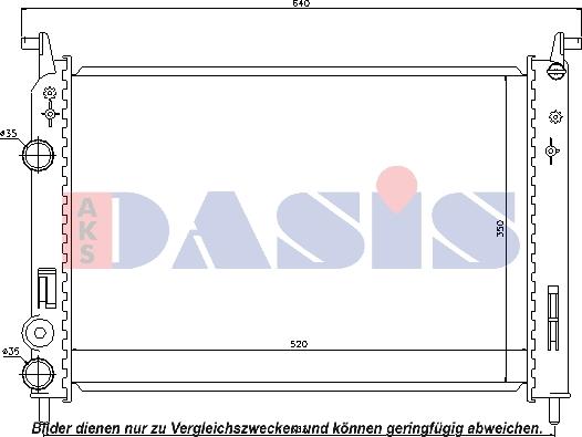 AKS Dasis 080084N - Radiateur, refroidissement du moteur cwaw.fr