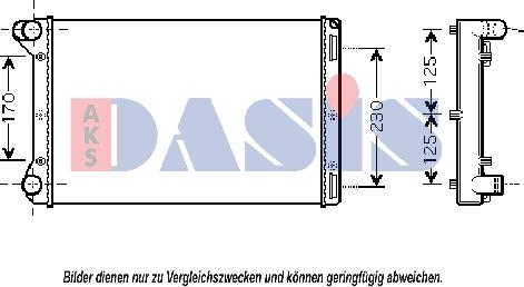 AKS Dasis 080078N - Radiateur, refroidissement du moteur cwaw.fr