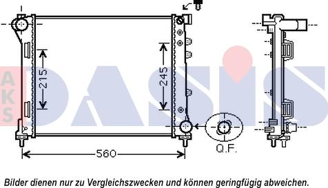 AKS Dasis 080109N - Radiateur, refroidissement du moteur cwaw.fr