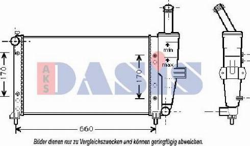 AKS Dasis 081380N - Radiateur, refroidissement du moteur cwaw.fr