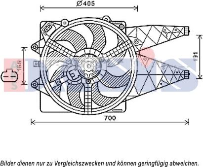 AKS Dasis 088105N - Ventilateur, refroidissement du moteur cwaw.fr