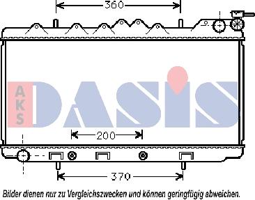 AKS Dasis 070520N - Radiateur, refroidissement du moteur cwaw.fr