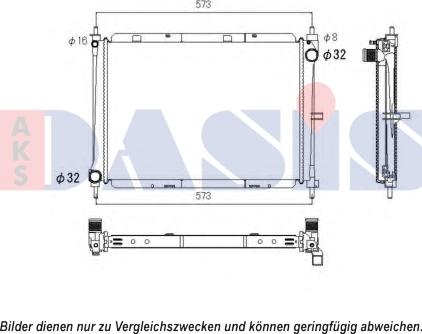 AKS Dasis 070168N - Radiateur, refroidissement du moteur cwaw.fr