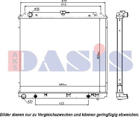 AKS Dasis 070139N - Radiateur, refroidissement du moteur cwaw.fr