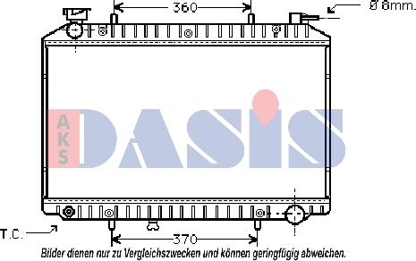 AKS Dasis 070280N - Radiateur, refroidissement du moteur cwaw.fr