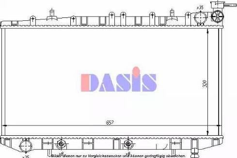 AKS Dasis 073230N - Radiateur, refroidissement du moteur cwaw.fr