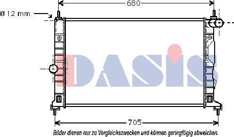 AKS Dasis 190007N - Radiateur, refroidissement du moteur cwaw.fr