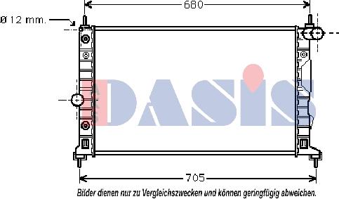 AKS Dasis 190310N - Radiateur, refroidissement du moteur cwaw.fr