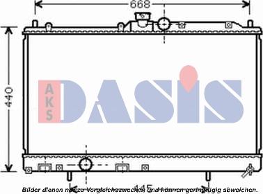 AKS Dasis 140083N - Radiateur, refroidissement du moteur cwaw.fr