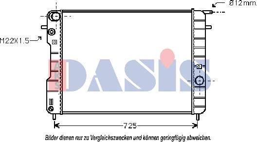 AKS Dasis 150044N - Radiateur, refroidissement du moteur cwaw.fr