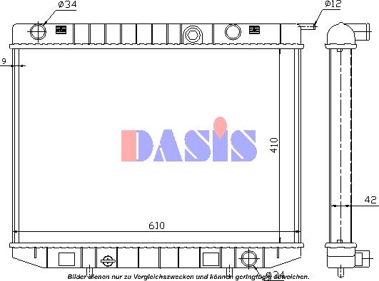 AKS Dasis 150006N - Radiateur, refroidissement du moteur cwaw.fr