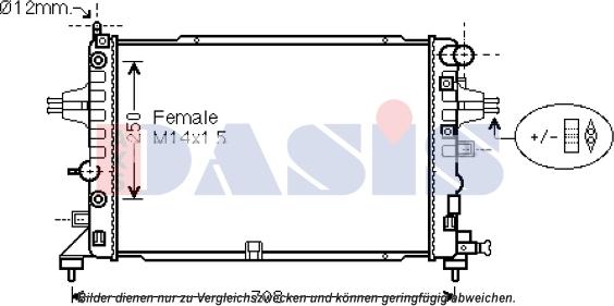 AKS Dasis 150119N - Radiateur, refroidissement du moteur cwaw.fr