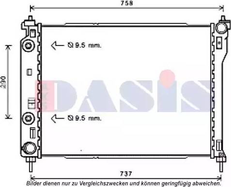 AKS Dasis 150121N - Radiateur, refroidissement du moteur cwaw.fr