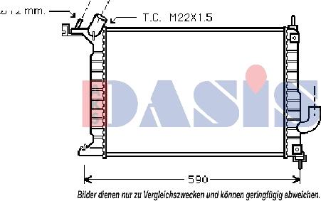 AKS Dasis 151550N - Radiateur, refroidissement du moteur cwaw.fr