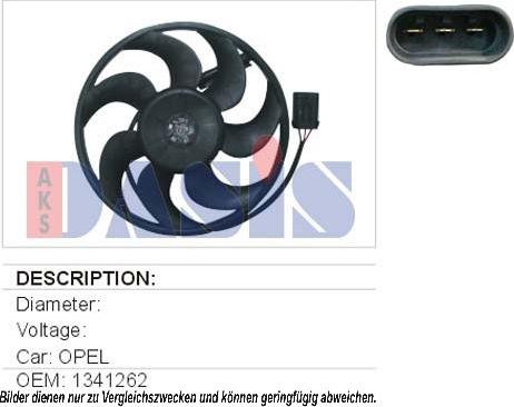 AKS Dasis 158480N - Ventilateur, refroidissement du moteur cwaw.fr