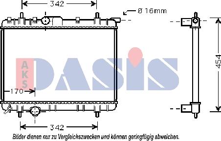 AKS Dasis 160098N - Radiateur, refroidissement du moteur cwaw.fr