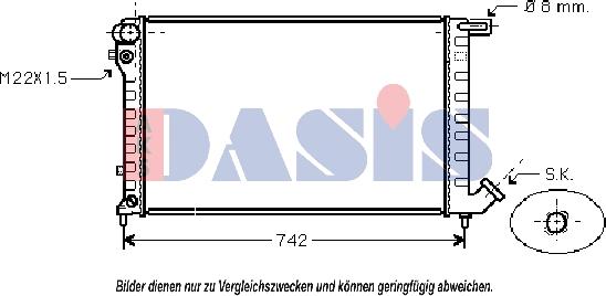 AKS Dasis 160042N - Radiateur, refroidissement du moteur cwaw.fr