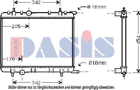 AKS Dasis 160064N - Radiateur, refroidissement du moteur cwaw.fr