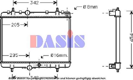 AKS Dasis 160062N - Radiateur, refroidissement du moteur cwaw.fr