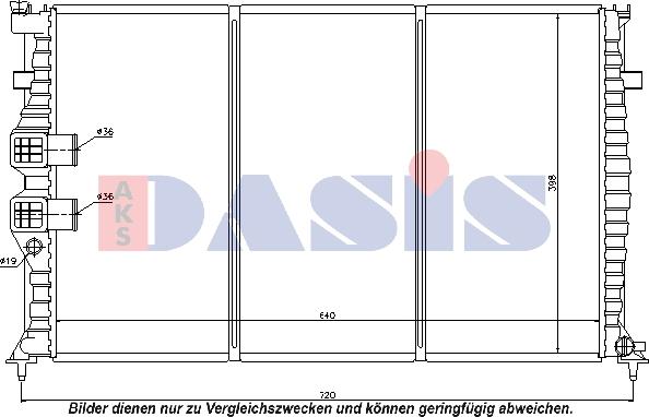 AKS Dasis 160009N - Radiateur, refroidissement du moteur cwaw.fr