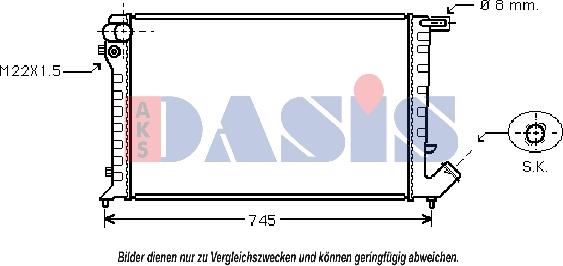 AKS Dasis 160014N - Radiateur, refroidissement du moteur cwaw.fr