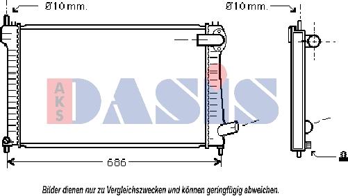 AKS Dasis 160018N - Radiateur, refroidissement du moteur cwaw.fr