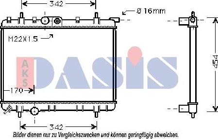 AKS Dasis 160089N - Radiateur, refroidissement du moteur cwaw.fr