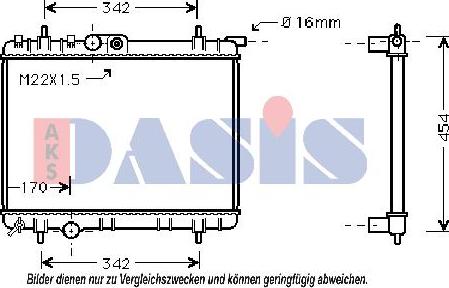 AKS Dasis 160088N - Radiateur, refroidissement du moteur cwaw.fr