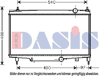 AKS Dasis 160031N - Radiateur, refroidissement du moteur cwaw.fr