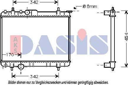 AKS Dasis 160022N - Radiateur, refroidissement du moteur cwaw.fr