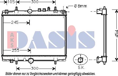 AKS Dasis 160074N - Radiateur, refroidissement du moteur cwaw.fr