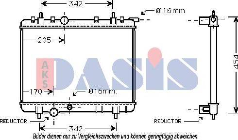 AKS Dasis 160073N - Radiateur, refroidissement du moteur cwaw.fr